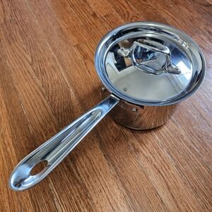 New All-Clad D3 Stainless 2 Qt Saucepan